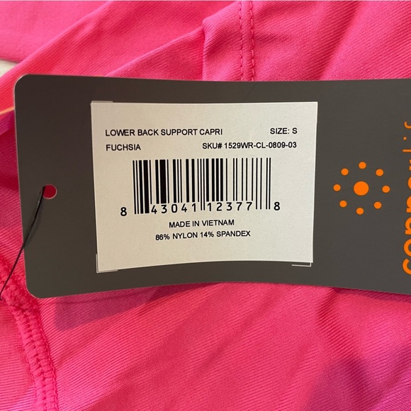 Copper Life Small Leggings Women's Back Support Neon Pink Copper Zinc Infused - Picture 3 of 12